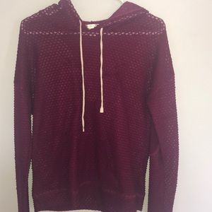Mesh Maroon Sweatshirt